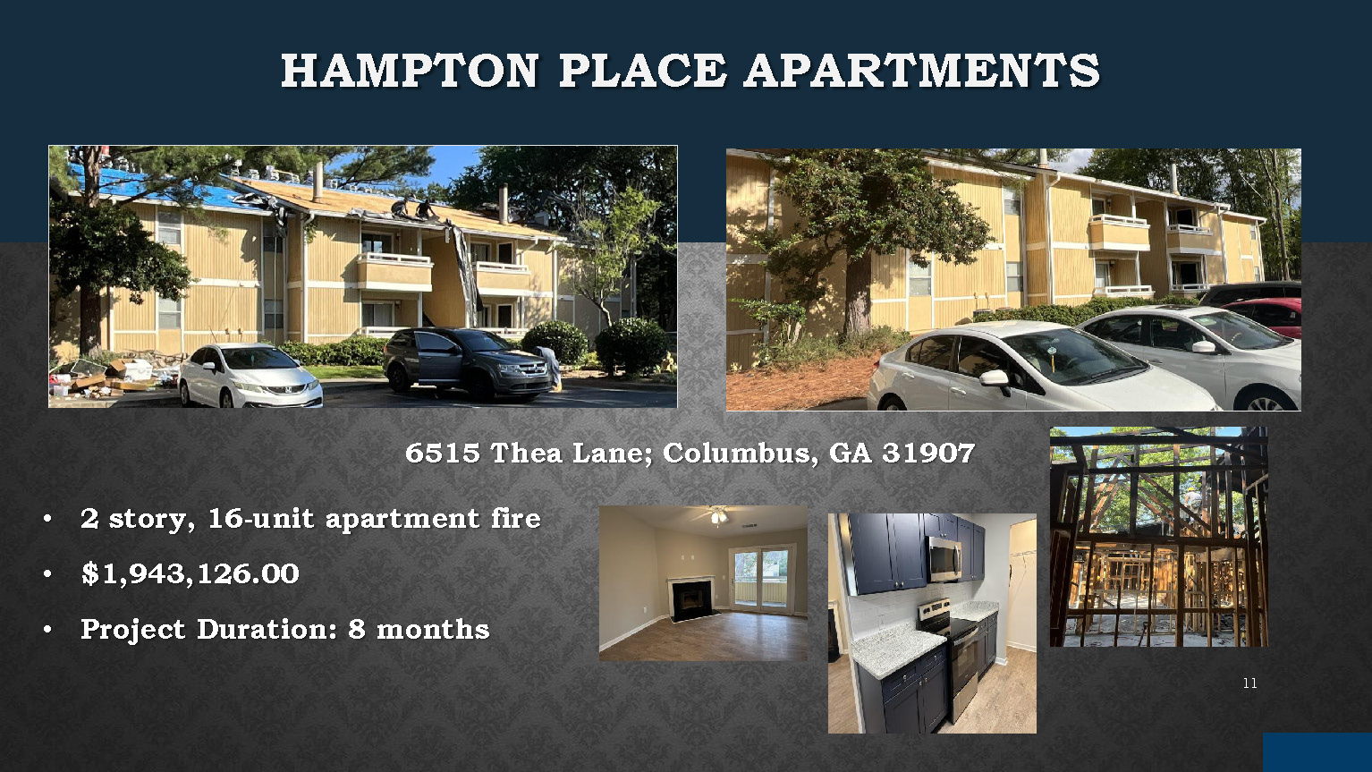 Hampton Place Apartments in Columbus, GA Damage Restoration by ProBuild Construction