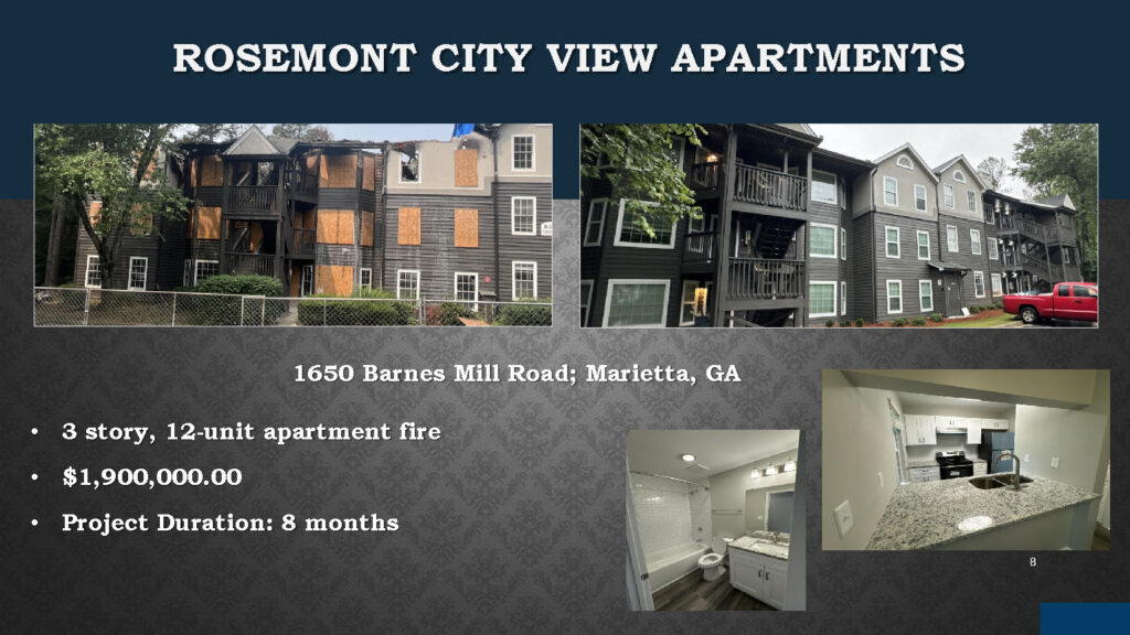 Rosemont City View Apartments in Marietta, GA Damage Restoration by ProBuild Construction